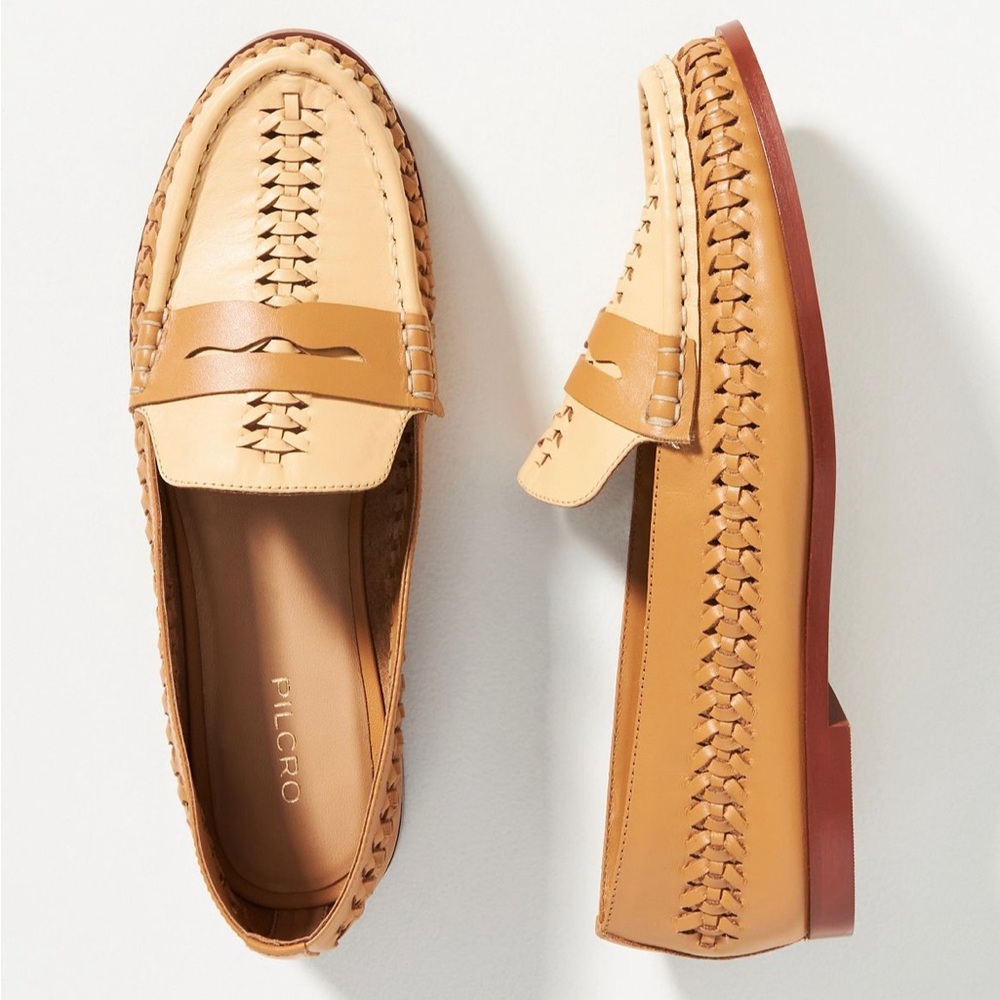 Brand New Anthropologie Pilcro Woven Leather Loafers - Size 7